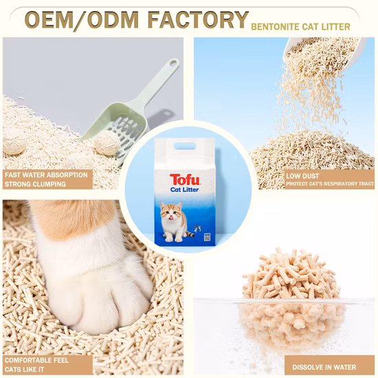 Manufacturer Price Natural Eco Friendly Flushable Fast Clumping Tofu Cat Litter Cat Product